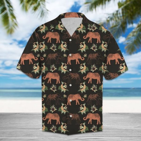Amazing Elephant Hawaiian Shirt Summer Button Up