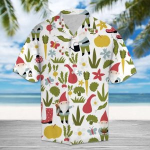 Amazing Garden Gnome And Vegetables Hawaiian Shirt Summer Button Up