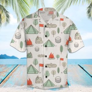 Amazing Hiking Hawaiian Shirt Summer Button Up