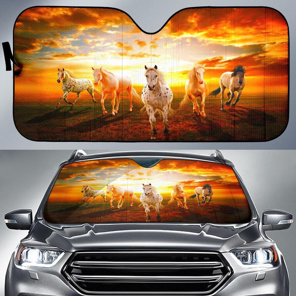 Amazing Horse Car Auto Sun Shade Amazing Horse Car Auto Sun Shade