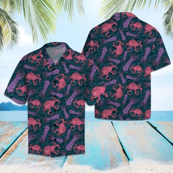 Amazing Octopus Hawaiian Shirt Summer Button Up