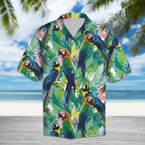 Amazing Parrot Hawaiian Shirt Summer Button Up