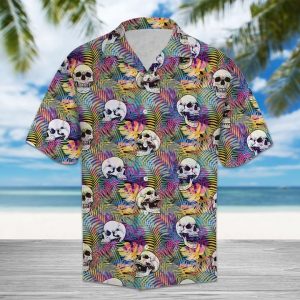 Amazing Skulls Hawaiian Shirt Summer Button Up