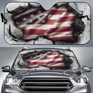 America Flag Day Car Auto Sun Shade