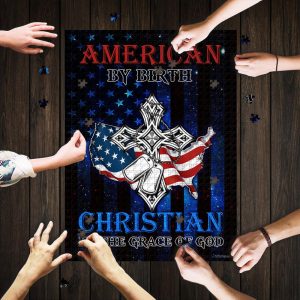 American By Birth Christian By The Grace Of God Jigsaw Puzzle Set