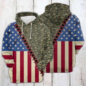 American Camo 3D Printed Hoodie/Zipper Hoodie