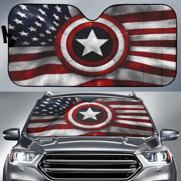 American Flag 3Ds Car Auto Sun Shade