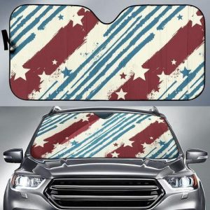 American Flag Stars Stripes Car Auto Sun Shade
