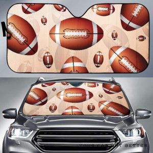 American Football Ball Pattern Car Auto Sun Shade