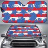 American Football Ball Star Stripes Pattern Car Auto Sun Shade