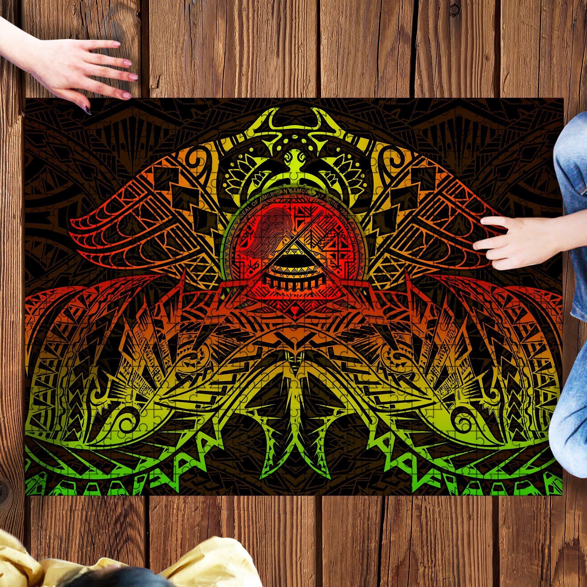 American Samoa Polynesian Reggae Manta Ray Polynesian Tattoo Bn18 Jigsaw Puzzle Set American Samoa Polynesian Reggae Manta Ray Polynesian Tattoo Bn18 Jigsaw Puzzle Set