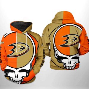 Anaheim Ducks NHL Grateful Dead 3D Printed Hoodie/Zipper Hoodie