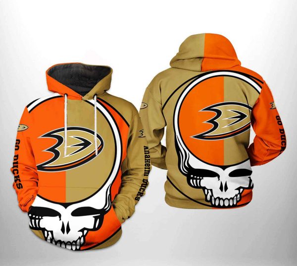 Anaheim Ducks NHL Grateful Dead 3D Printed Hoodie/Zipper Hoodie