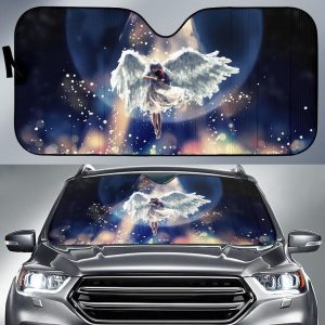 Angel Anime Girl Guitar Heaven Car Auto Sun Shade