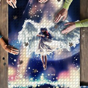 Angel Anime Girl Guitar Heaven Jigsaw Puzzle Set