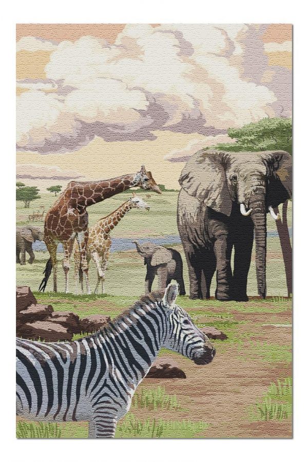 Animal African Safari Jigsaw Puzzle Set