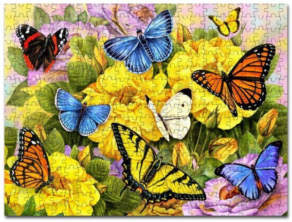 Animal Butterflies And Flowers Jigsaw Puzzle Set