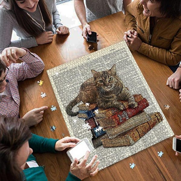 Animal Cats And Books Jigsaw Puzzle Set