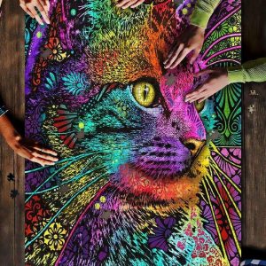 Animal Colorful Cat Jigsaw Puzzle Set