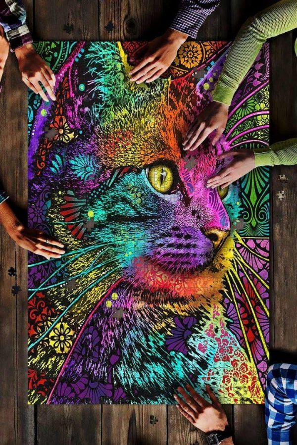 Animal Colorful Cat Jigsaw Puzzle Set