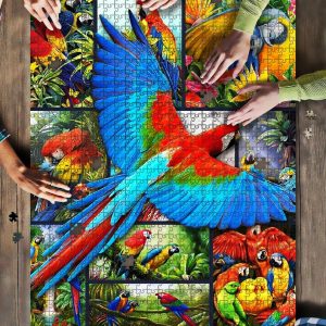 Animal Colorful Parrots Jigsaw Puzzle Set