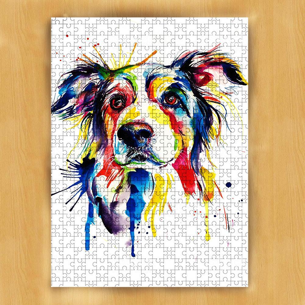 Animal Dogs, Border Collie, Painting Jigsaw Puzzle Set Animal Dogs, Border Collie, Painting Jigsaw Puzzle Set