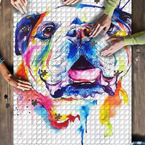 Animal Dogs, Bulldog Jigsaw Puzzle Set