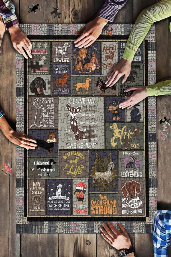 Animal Dogs, Dachshund Jigsaw Puzzle Set