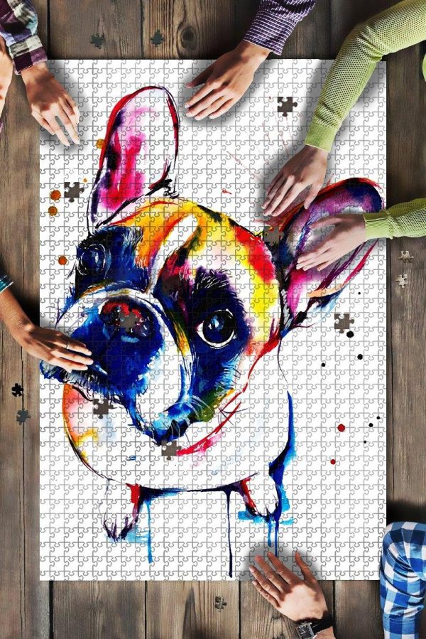 Animal Dogs, French Bulldog Jigsaw Puzzle Set