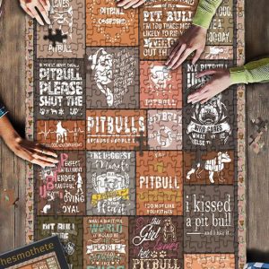 Animal Dogs, Pitbull Lover Jigsaw Puzzle Set