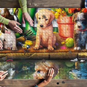 Animal Dogs, Puppy Dream Jigsaw Puzzle Set