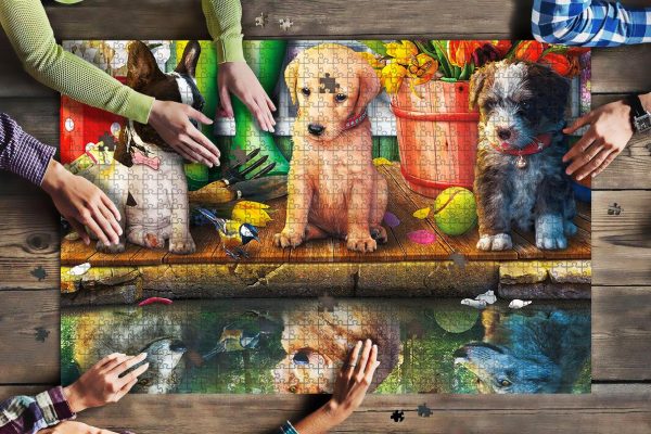 Animal Dogs, Puppy Dream Jigsaw Puzzle Set