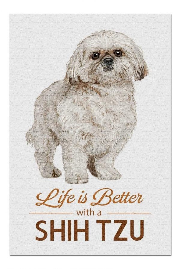 Animal Dogs, Shih Tzu Life Is Better Jigsaw Puzzle Set