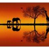 Animal Elephant And Giraffe At Sunset Jigsaw Puzzle Set