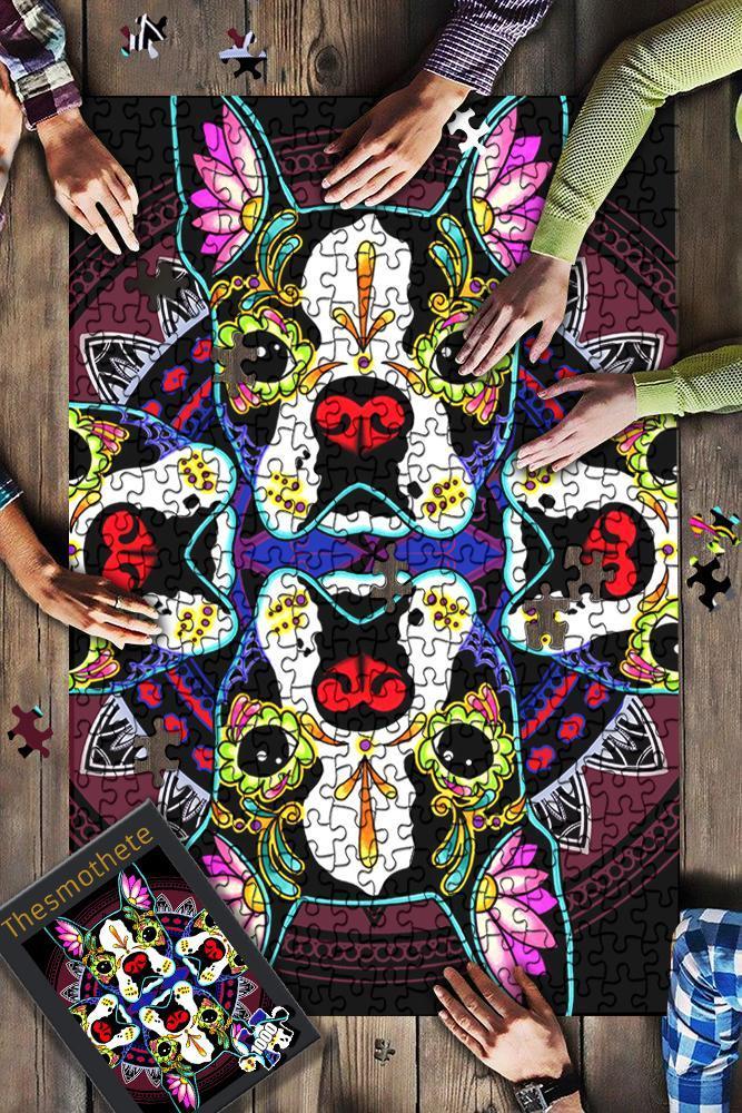 Animal French Bulldog Day Of The Dead Jigsaw Puzzle Set Animal French Bulldog Day Of The Dead Jigsaw Puzzle Set