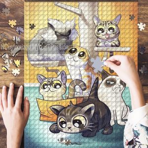 Animal Grumpy Cat Jigsaw Puzzle Set