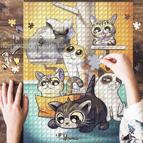 Animal Grumpy Cat Jigsaw Puzzle Set