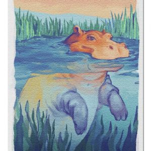 Animal Hippo In Water Jigsaw Puzzle Set