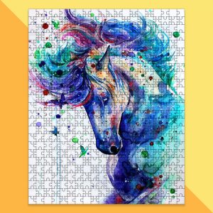 Animal Horse, Water Painting Jigsaw Puzzle Set