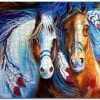 Animal Horses, Painting Jigsaw Puzzle Set