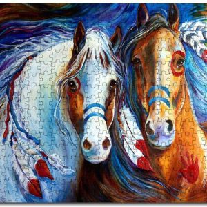 Animal Horses, Painting Jigsaw Puzzle Set