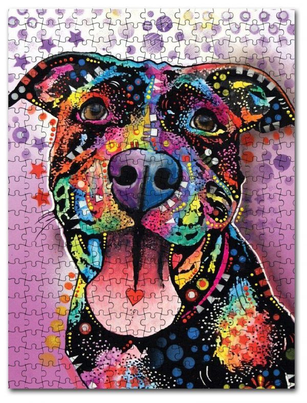 Animal Painting Pitbull Jigsaw Puzzle Set