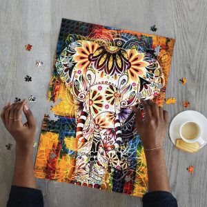 Animal Pattern, Elephant Jigsaw Puzzle Set