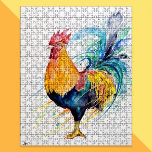 Animal Rooster, Painting Jigsaw Puzzle Set