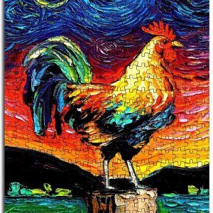 Animal Rooster The Starry Night Jigsaw Puzzle Set