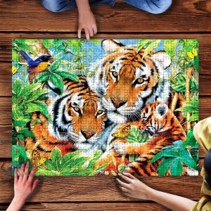 Animal Tiger Family Jigsaw Puzzle Set