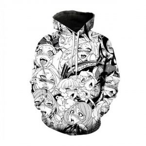 Anime Ahegao Face 3D Printed Hoodie/Zipper Hoodie