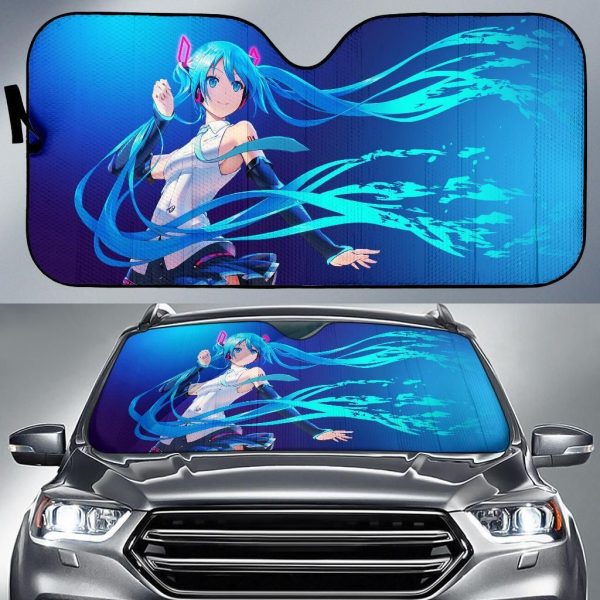 Anime Blue Car Auto Sun Shade