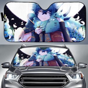 Anime Boy Dragon Blue Flowers Car Auto Sun Shade