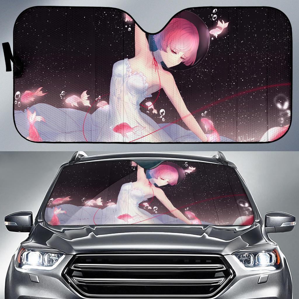 Anime Girl Ballet Dancer Fishes Car Auto Sun Shade Anime Girl Ballet Dancer Fishes Car Auto Sun Shade